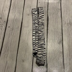 Zebra Print skinny tie satin
